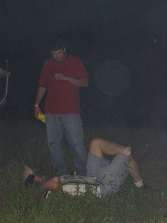 A welcome visitor shares our spot under the stars.