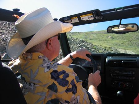 A great uncle taking us Jeeping