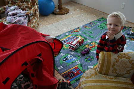 Playing with cousins' toys