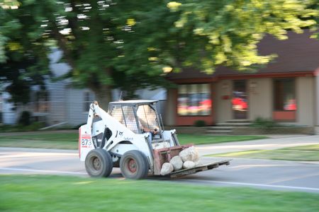 A Bobcat under load