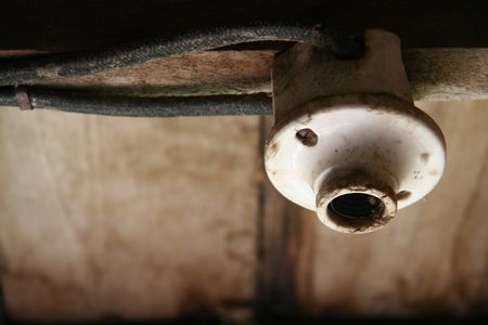 An old light bulb socket