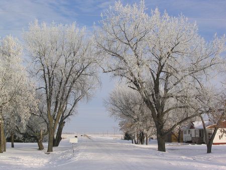 Half of Hull, ND in early November 2003 