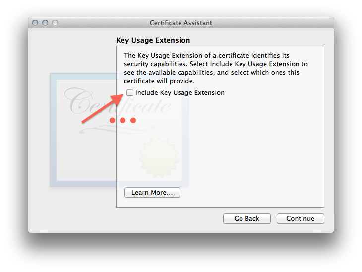 Self-signed S/MIME certificate creation, figure 5